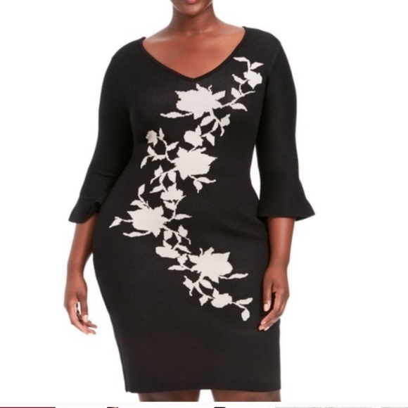 Gabby Skye Dresses & Skirts - Gabby Skye Plus Size floral knit dress